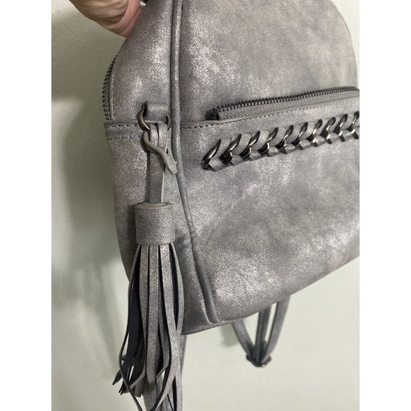 Charming Charlie Gun Metal Gray Small Mini Backpack - Picture 3 of 10